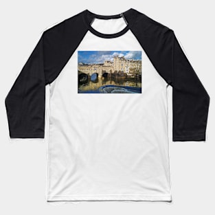 Pulteney Bridge and River Avon in Bath Baseball T-Shirt